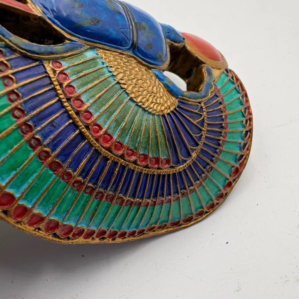 Egyptian Scarab Beetle Tea Light‎ Candle Holder with Wings
